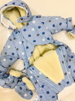 Комбинезон-трасформер детский 2в1 "Слоники" , модель: 72-18 (Rusland) (Цвет: Серый, Размер: 80)