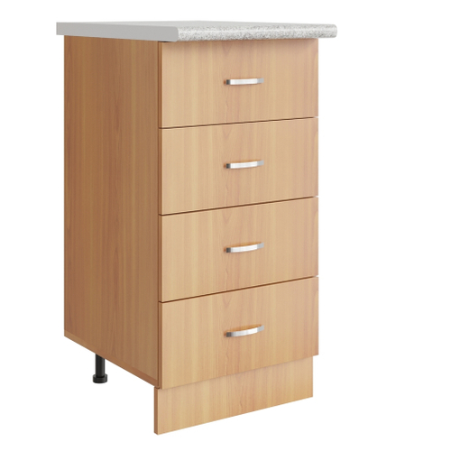 Стол разделочный 40 ольха (4 ящика), столешница гранит пёстрый