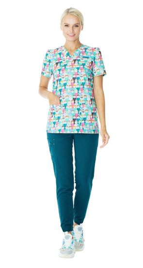 Блуза женская "Доктора" LF2121 (принт доктора)