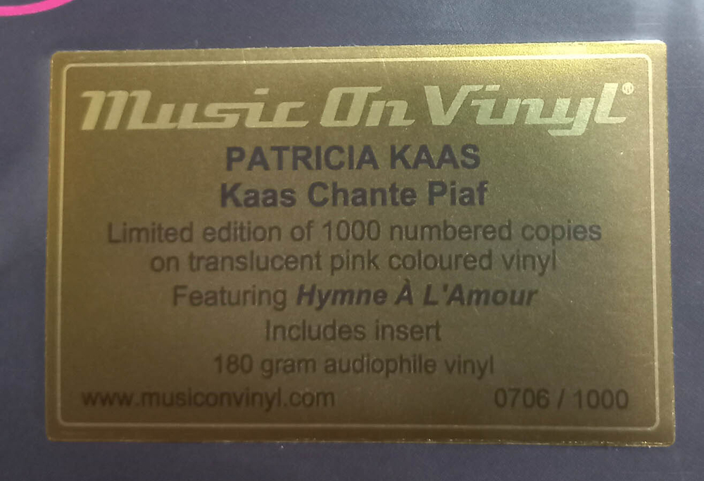 Patricia Kaas / Kaas Chante Piaf (Coloured Vinyl)(2LP)