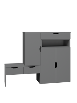 Обувница ДЕПО-5 /1430*1100*350/ левая анкор темный / анкор светлый