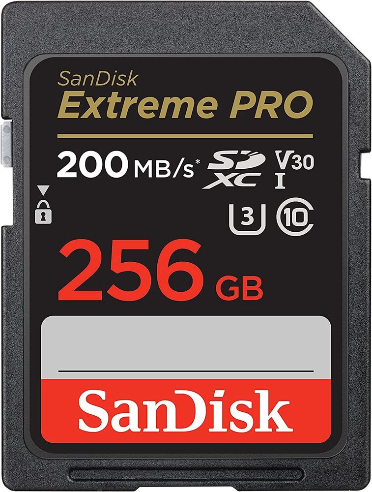 Карта памяти SanDisk Extreme Pro 256GB SDXC UHS-I U3 V30, R/W 200/140 МБ/с