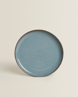 ZARA HOME ФАРФОРОВАЯ ДЕСЕРТНАЯ ТАРЕЛКА С ОБОДКОМ ПОД СТАРИНУ