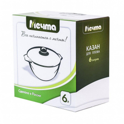 Казан алюминий, антиприг, 6 л, Гранит, с крыш, Мечта, 56701