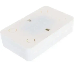 Розетка Двойная открытой установки Белая 2-ая без заземления UNIVersal "Олимп" О0102