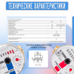 Комплект счетчиков L-80+КМЧ холодной и горячей воды Itelma с монтажным комплектом Ду-15 1/2"