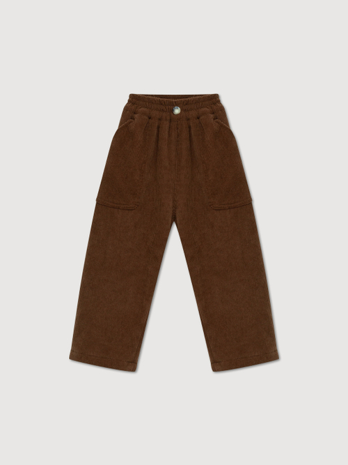 Вельветовые брюки с начесом, Коричневый