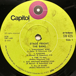 The Band - Stage Fright (Скандинавия 1970г.)