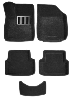 Коврики салона для CHEVROLET Aveo (2012-2019) Euromat 3D Lux черные. Арт. EM3D-001501