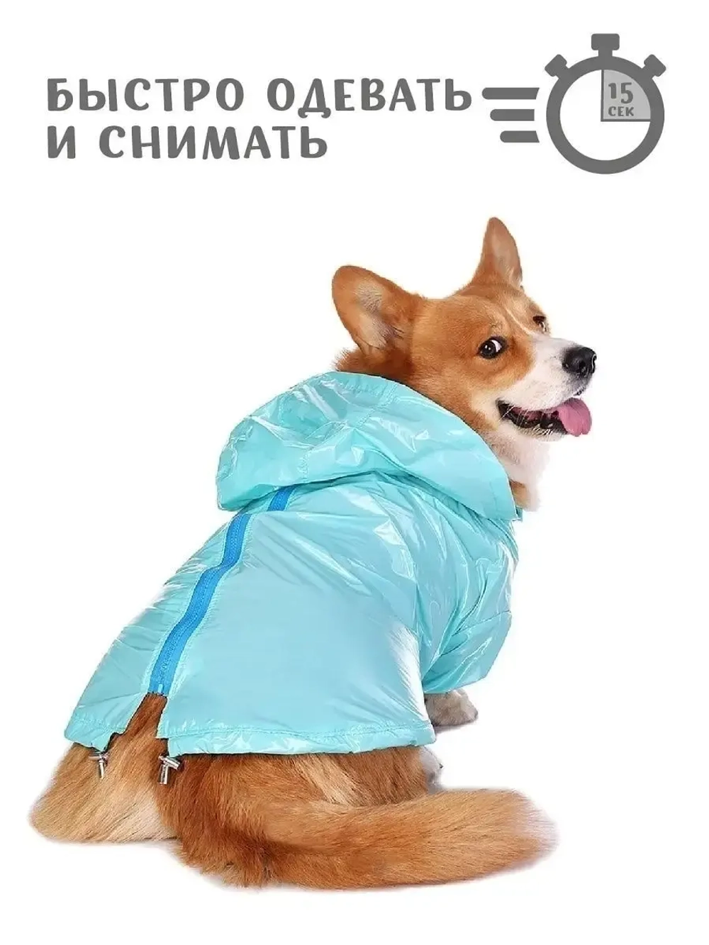 Дождевик для собак Корги комбинезон
