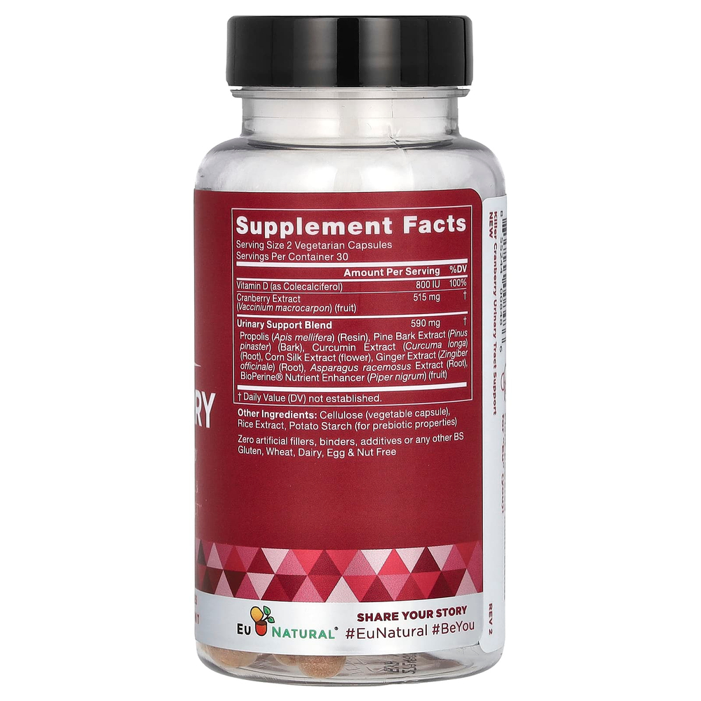Eu Natural, Защитная смесь с клюквой и ИМП, 60 вегетарианских капсул