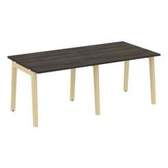 Onix Wood Стол переговорный (2 столешницы) OW.PRG-2.1 Дуб Мали/Дуб Светлый/Металл Белый 1960*980*750