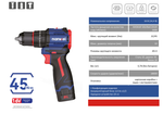 NANWEI Аккумуляторная ударная дрель, 16v, NW-D8163C