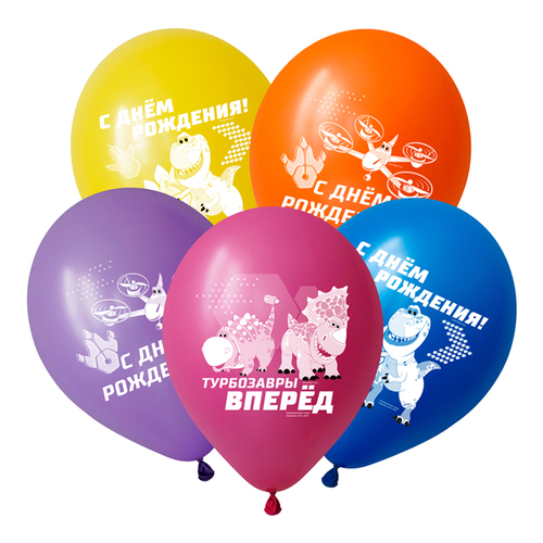 DB 12" Пастель СДР Турбозавры, Ассорти, 2 ст. / 10 шт.