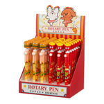 Ручка шариковая, Basir, синие чернила, гироскоп, серия "Фаст-Фуд", 36 шт