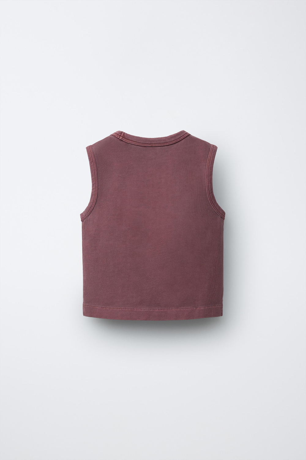 ZARA ФУТБОЛКА С ВЫШИВКОЙ, БУРГУНДИ