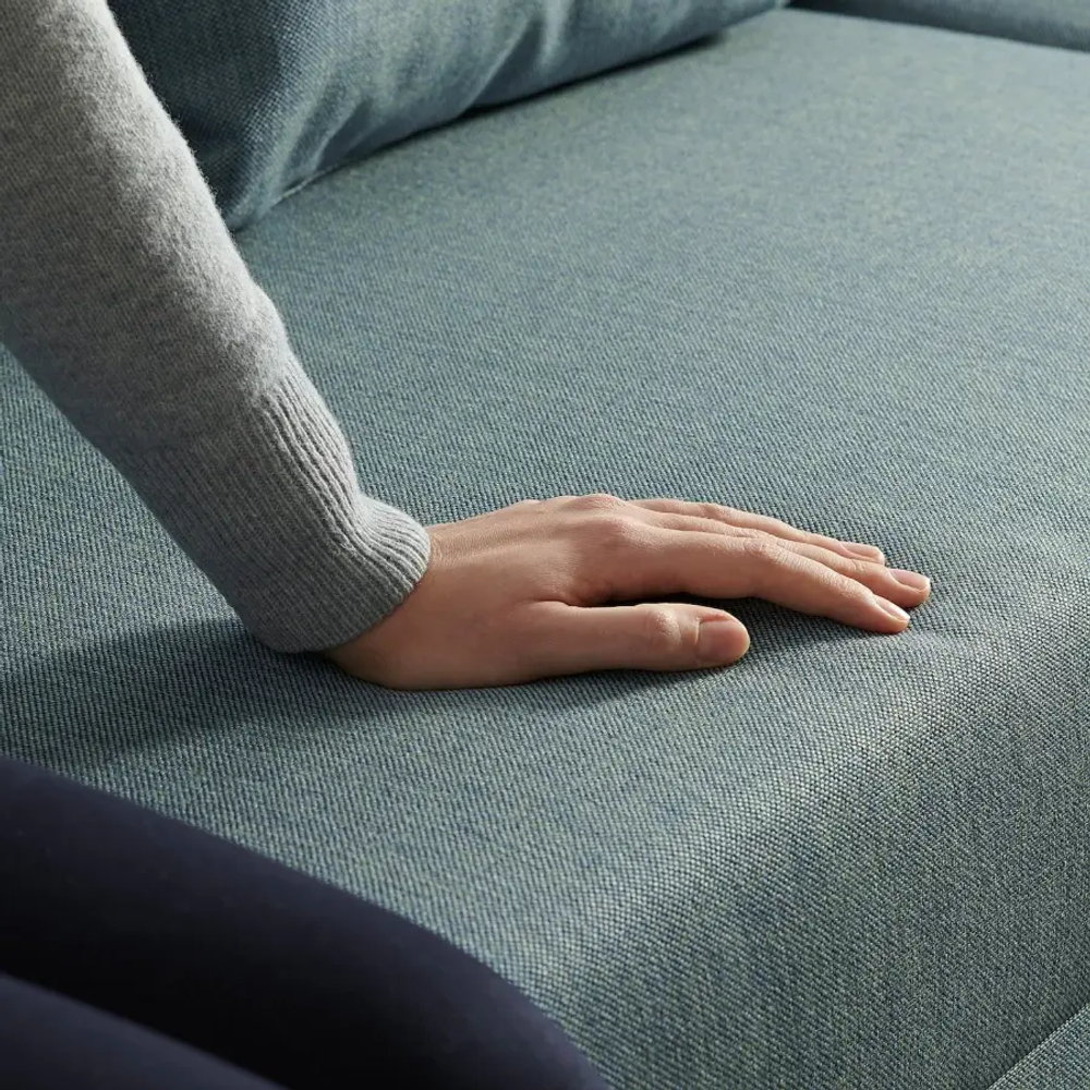 3-местный диван с бирюзовым шезлонгом - IKEA ANGSTA, 76,5x82x199см, голубой, АНГСТА ИКЕА