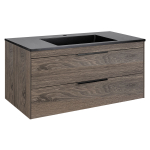 База под раковину Chiara 2D 1000 подвесная, 2 выкатных ящика soft-close, R.Oak, , шт