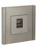 FORTE&PIANO Розетка компьютерная RJ45 кат.6 FP531 сталь IEK