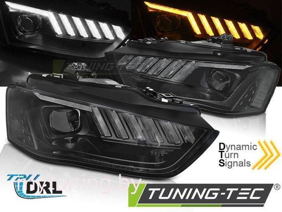 Передние фары LED BLACK SEQ для AUDI A4 B8 12-15