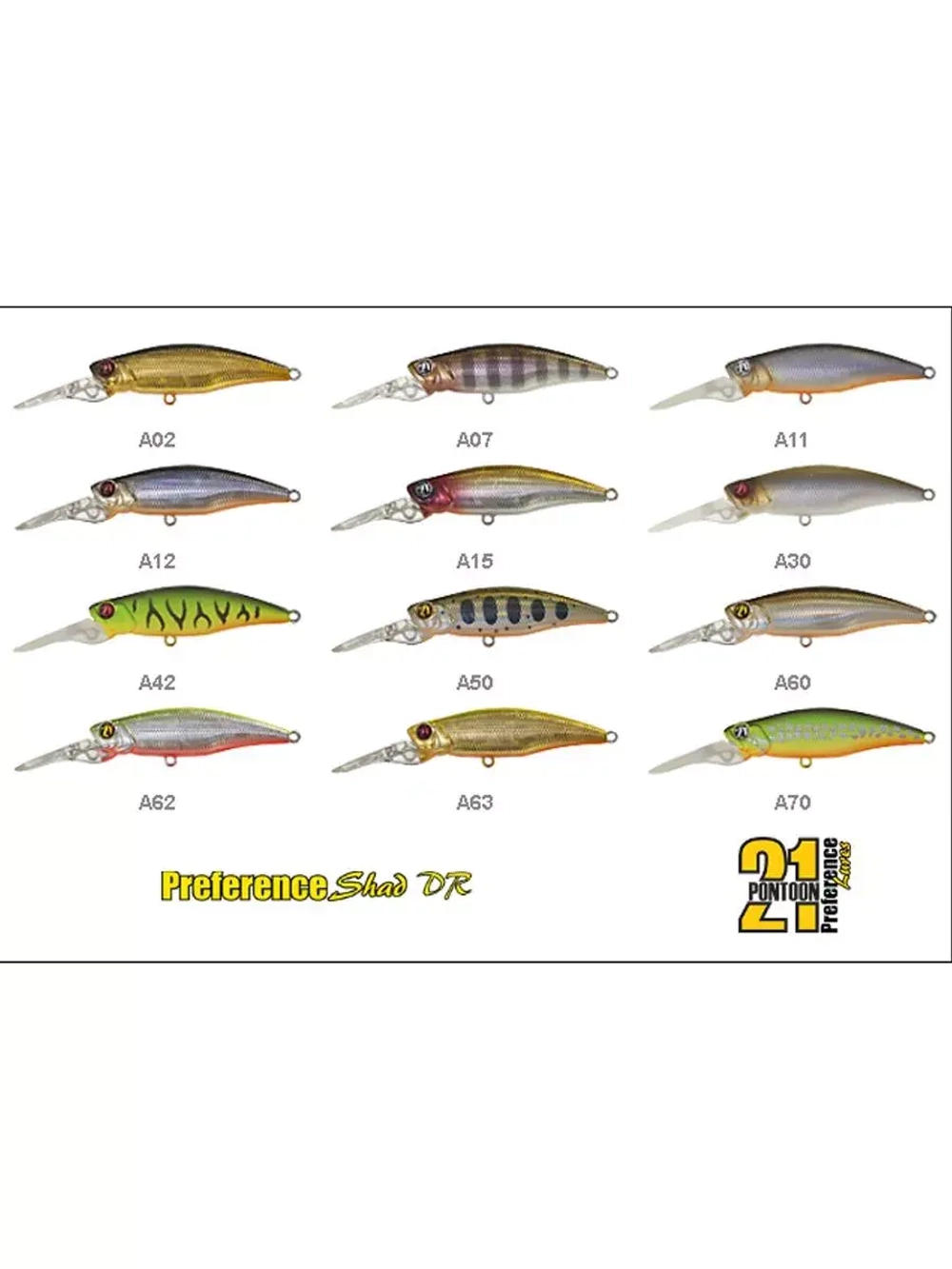 Воблер PREFERENCE SHAD 55F-DR A02 55 мм. 3.9 гр. 0.8-1.2м.
