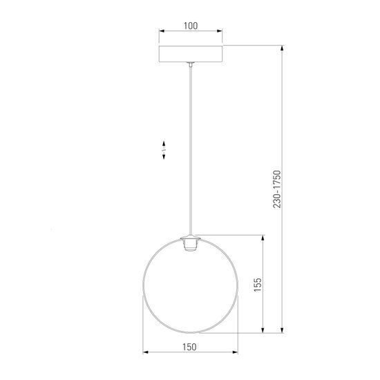 50231/1 LED / подвесной светильник / прозрачный