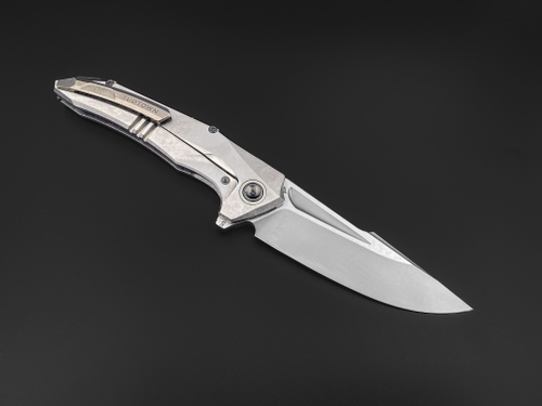 Складной нож Guerrero M390 CrystalTi green carbon