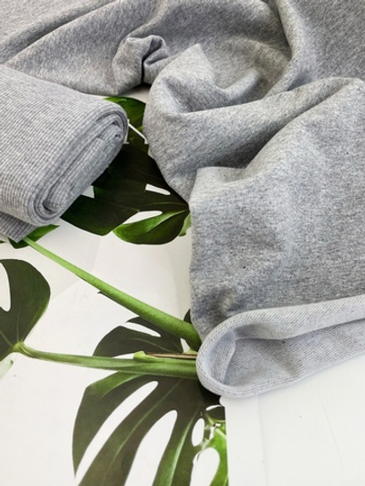 СЕРЫЙ МЕЛАНЖ - Кашкорсе с лайкрой, пенье (КРВ318)