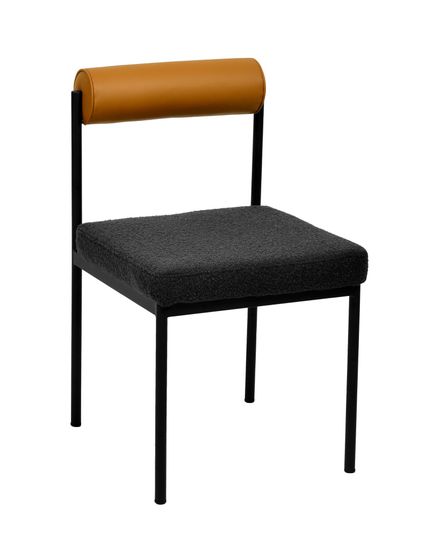 Стул Torn с мягким сиденьем темно-серый букле