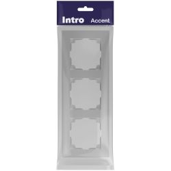 Рамка для розеток и выключателей Intro Accent 6-503-03 на 3 поста, СУ, алюминий
