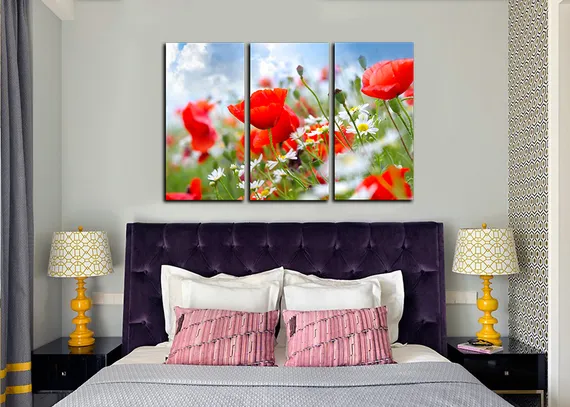 Модульная картина "Цветочная полянка"