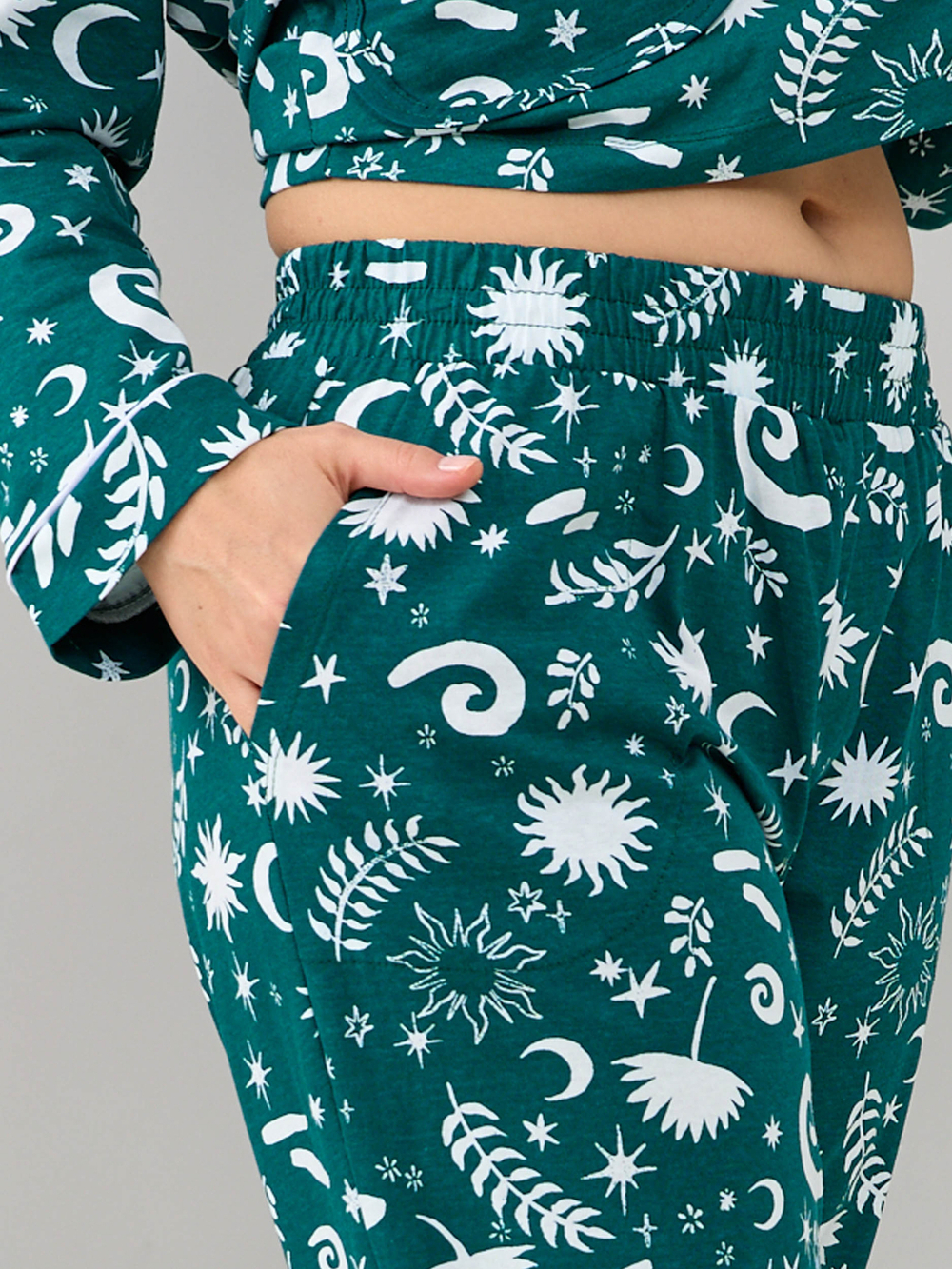 Пижама с брюками КБ-093/ночь-изумрудный