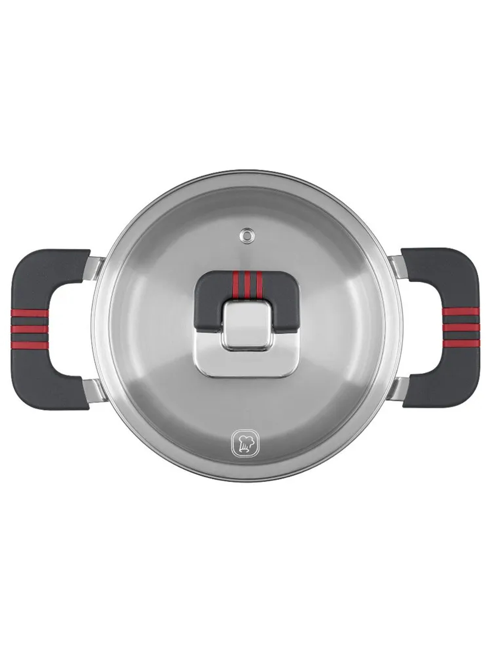 Кастрюля RONDELL RDS-1636 Stripes с крышкой 16 см, 1,2 л стальной