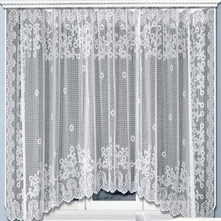 Занавеска "ФМ. ВОЛОГОДСКИЕ КРУЖЕВА" модель 402, на шторной ленте, цвет белый, Россия.