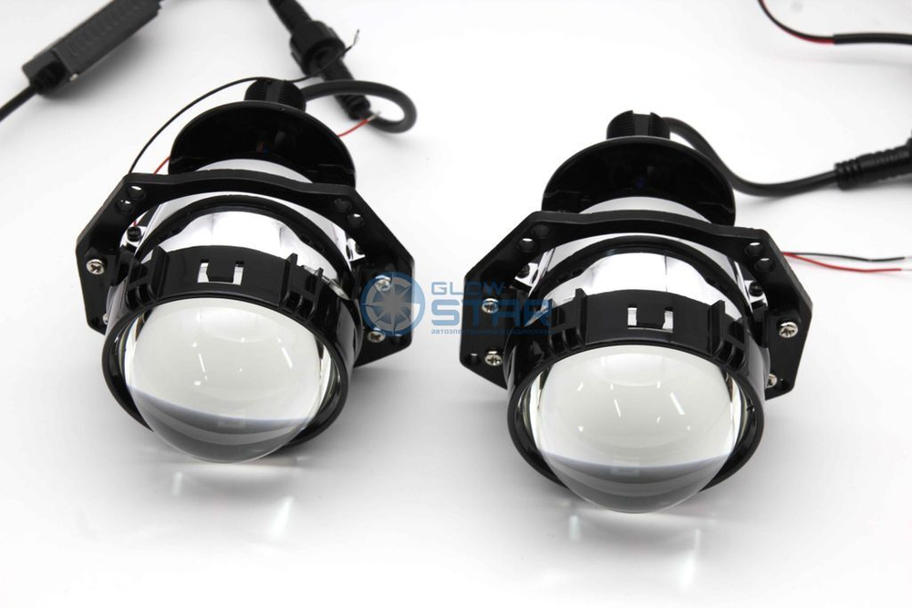 Светодиодные билед модули Aozoom A16 Bi-Led, 3.0 дюйма, крепление 3R и под гайку, драйвер внешний (комплект, 2шт)