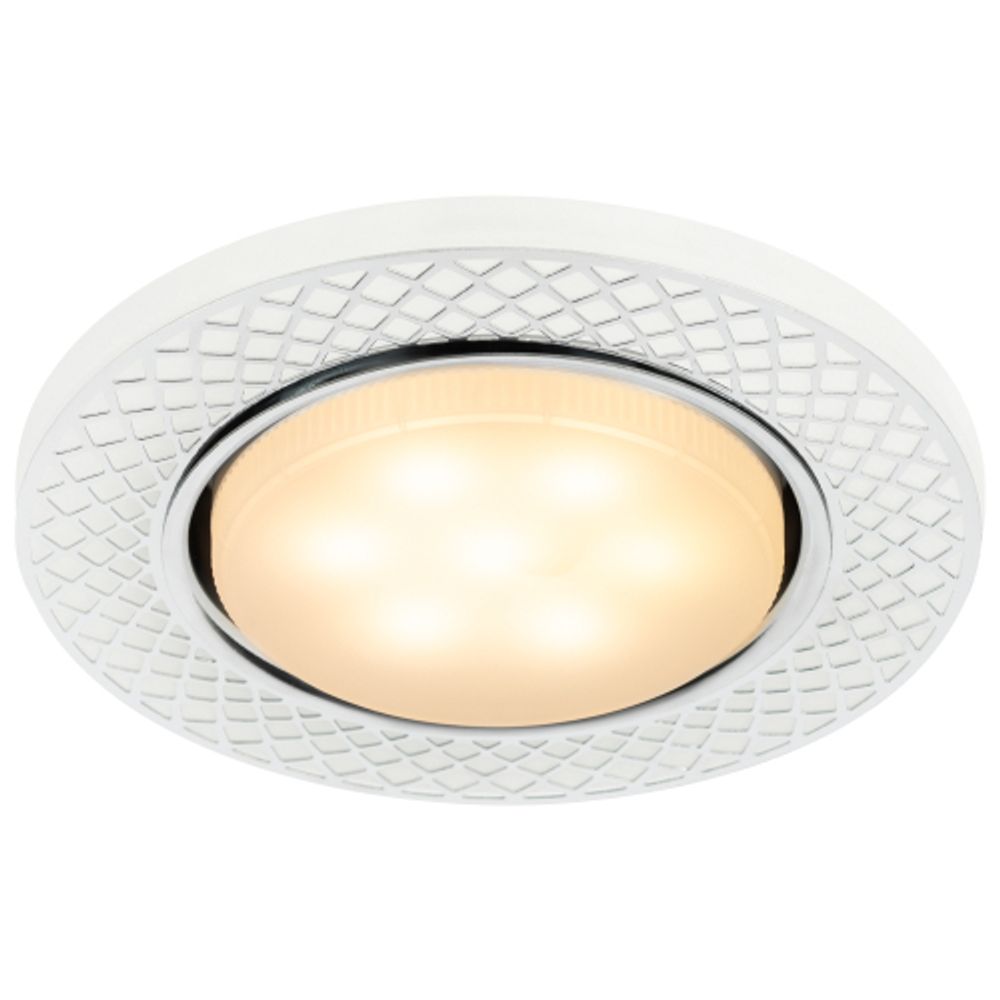 Светильник встраиваемый ЭРА KL79 WH/CH под лампу GX53 белый/хром