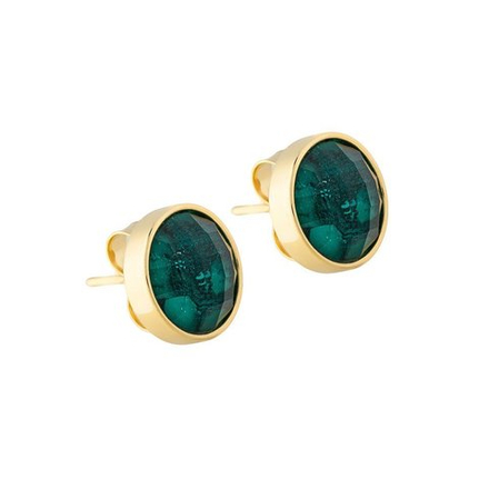 Серьги пусеты Possebon Emerald A4207.17 G/G