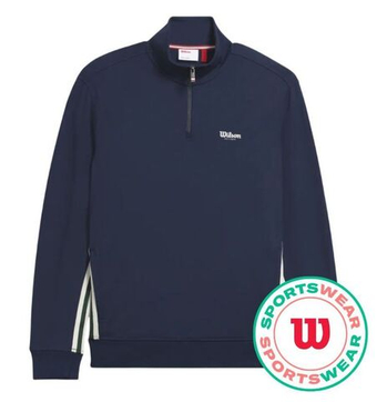 Мужская теннисная кофта Wilson Clairmont Warm-Up Popover - небесный