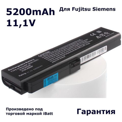 Аккумулятор iBatt 5200mAh, для SQU-522 3UR18650F-2-QC-12 916C4850F SQU-518