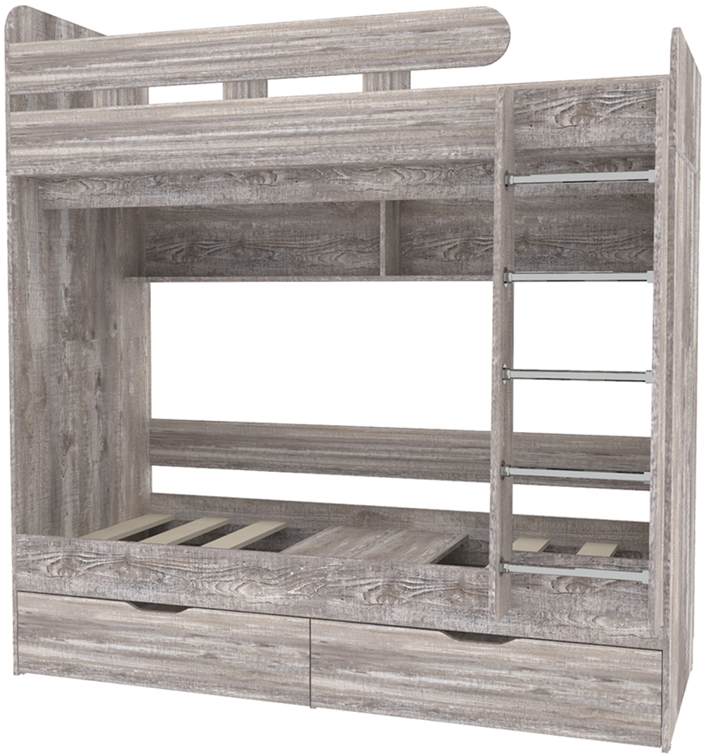 Двухъярусная кровать КарИВи Юниор 5 80x160 Бетон Бетон