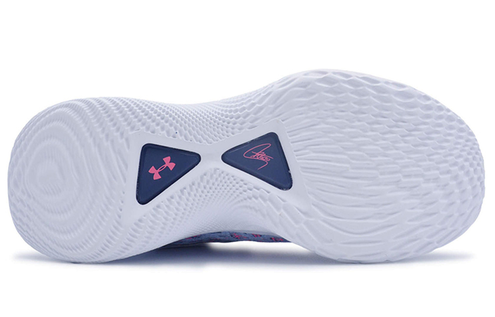 Under Armour Curry 9 Flow "Warp The Game Day" fabric synthetic leather shock absorption, non-slip, breathable, support, wrapping, rebound, wear-resistant, low-cut actual combat basketball shoes men's blue powder