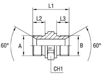 Соединение P BSP 1" BSP 1/2"