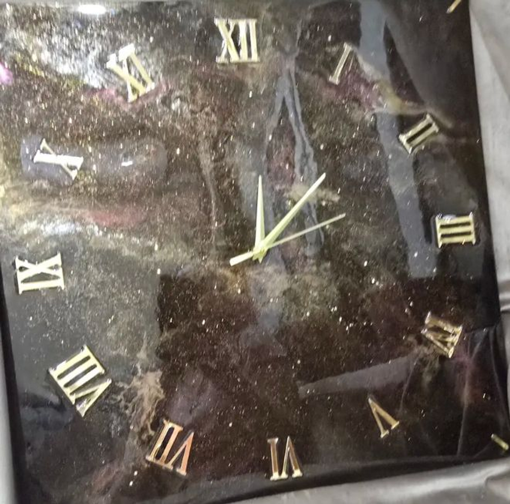 Настенные часы-картина из эпоксидной смолы подарочные