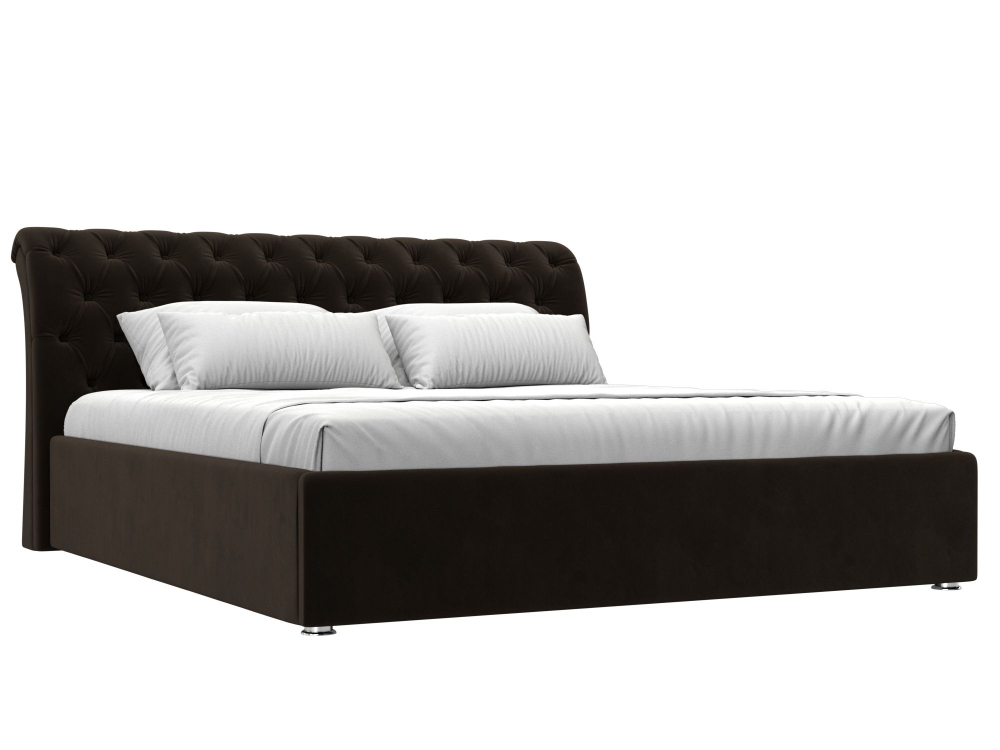 Кровать интерьерная Сицилия 180, Коричневый, Микровельвет, 120870