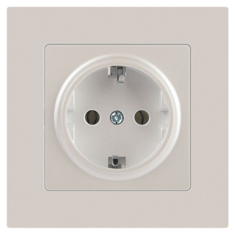 Розетка Intro Accent 6-202-06 2P+E Schuko 16А-250В IP20 СУ AL/CU перламутр