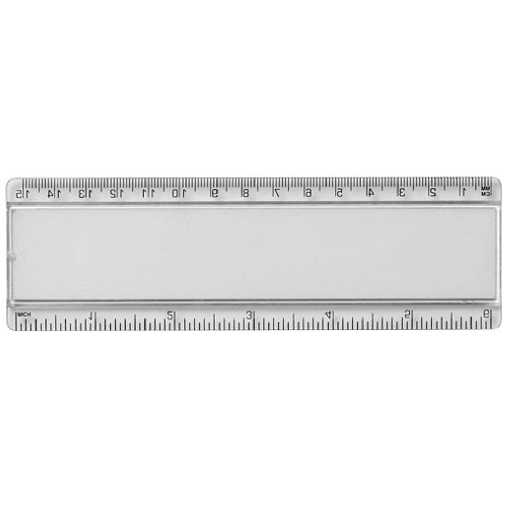 Пластмассовая линейка Ellison длиной 15 см со вставкой из бумаги