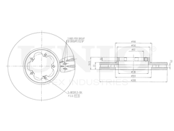 Диск тормозной передний UNIO BRD-20358