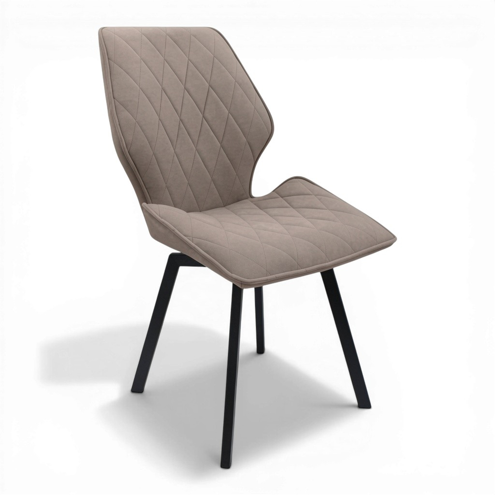 Стул поворотный "Раф 360" (арт. 342П), велюр Бренди В05 латте, ножки черные.