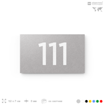 Номер на дверь квартиры 111, табличка на дверь для офиса, кабинета, аудитории, склада, голубой 120х70 мм, Айдентика Технолоджи