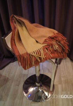 Плед из шерсти Альпаки 170x210 см. - розово-бежевый (арт. AGG001)